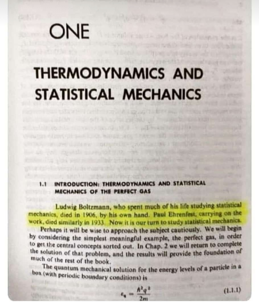 My body is ready for thermodynamics and statistical mechanics...