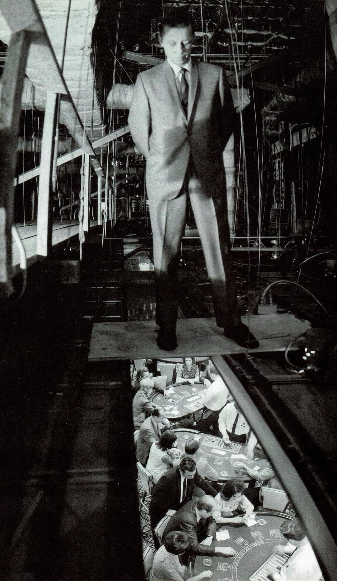 Vegas casino security overlooking the pit, circa 1969.