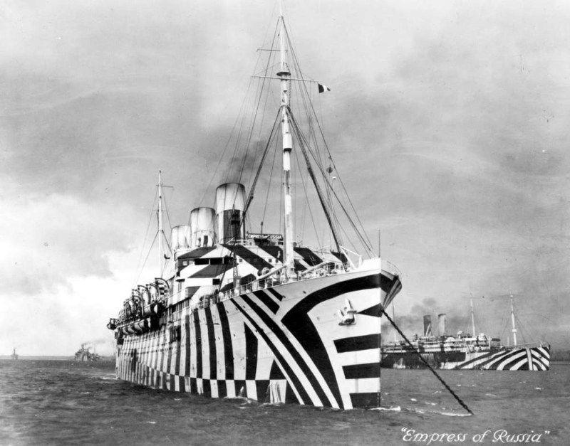 Dazzle camouflage used in WWI