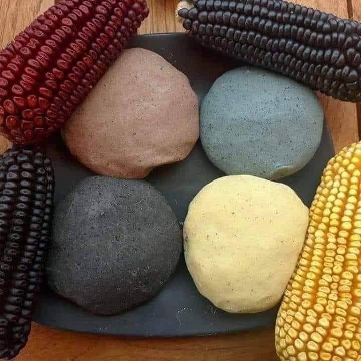 Coloured Corn doughs.