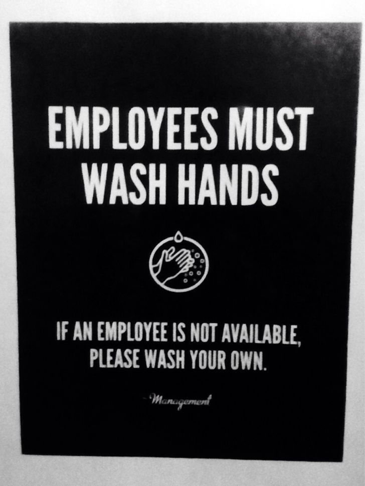 Had to wash my own hands.