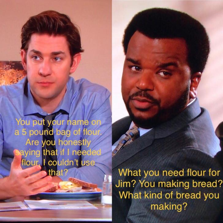 Jim and Darryl attempting to be roommates was great.