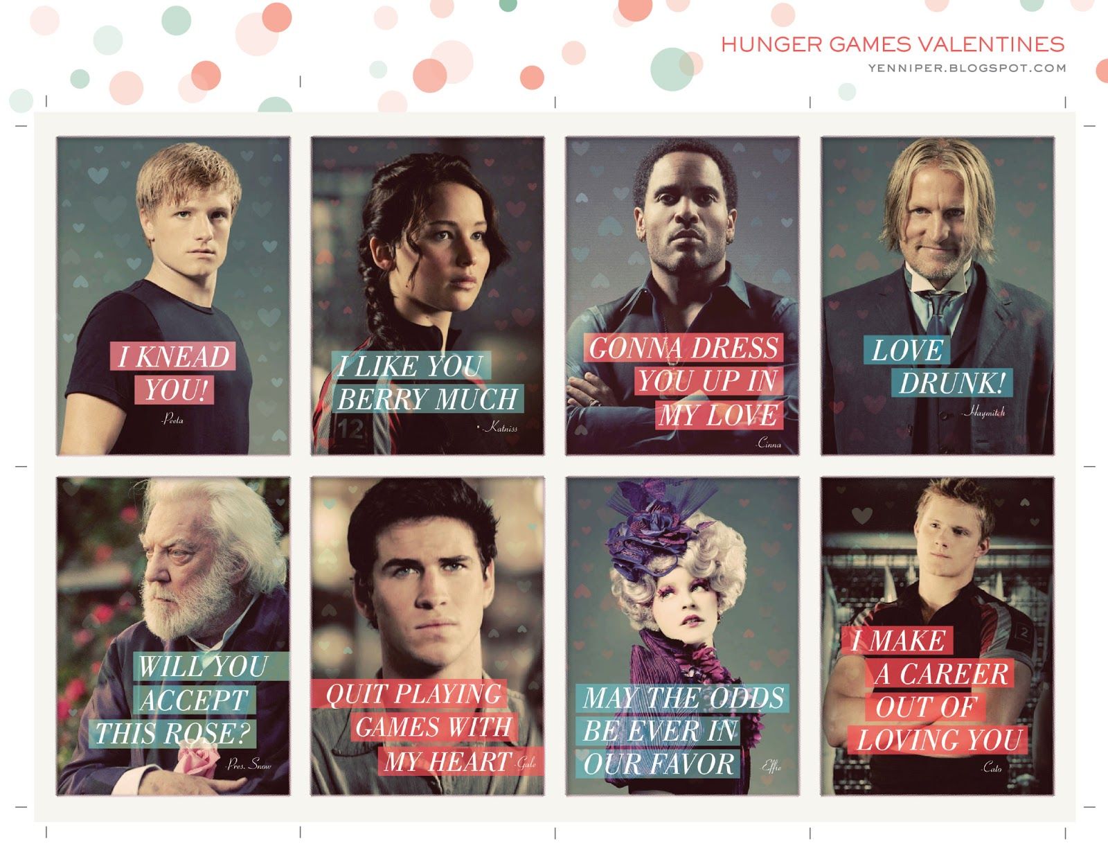 Hunger Games Valentines.
