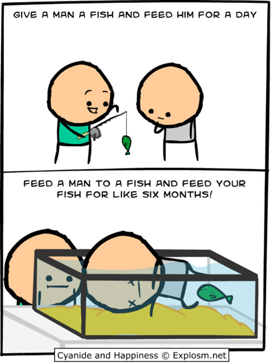 Give a man a fish and feed him for a day...