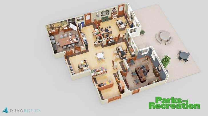 Parks and Recreation Office 3D Floor Plan