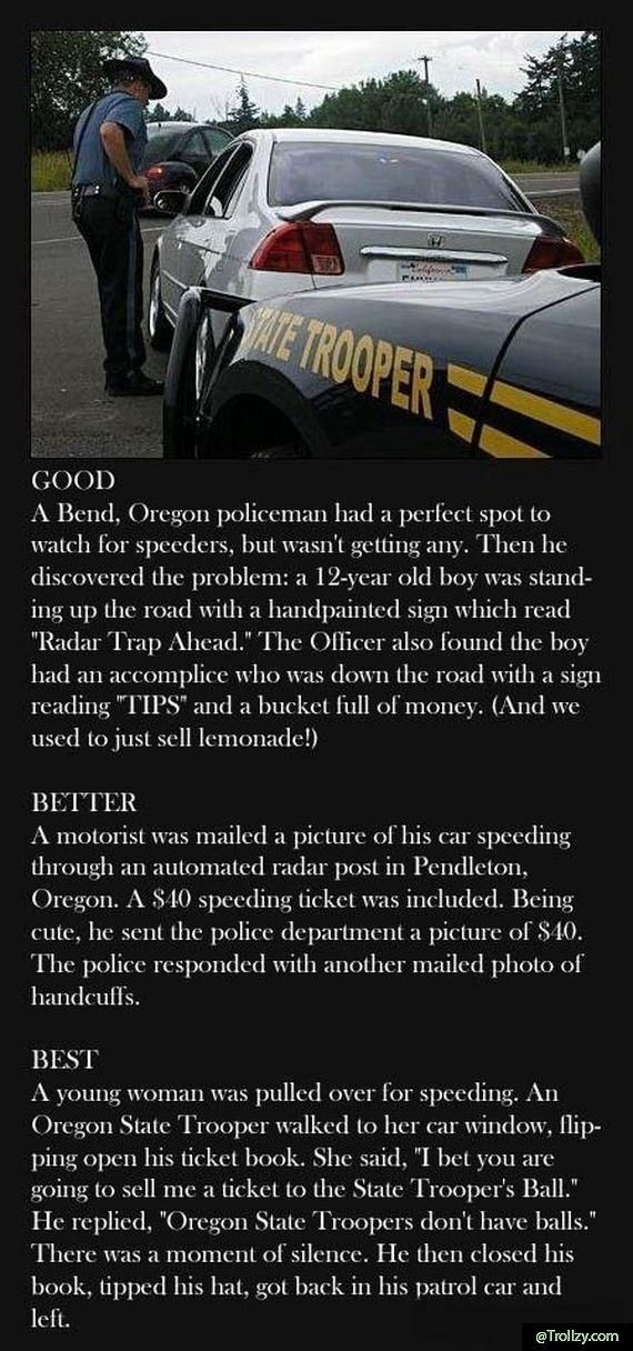 Trolling the police.