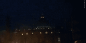 Lightning at the Vatican.