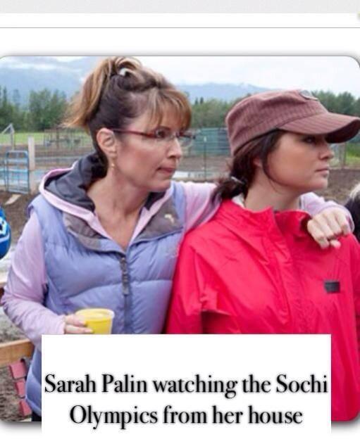 Sarah Palin must be happy the Olympics are in Sochi