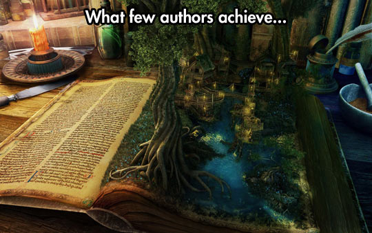 What few authors achieve.