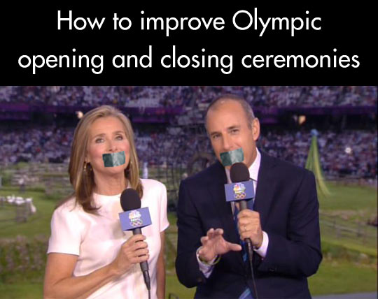 How to improve the Olympic ceremonies.