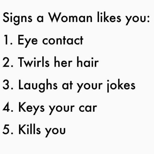 Signs a woman likes you.