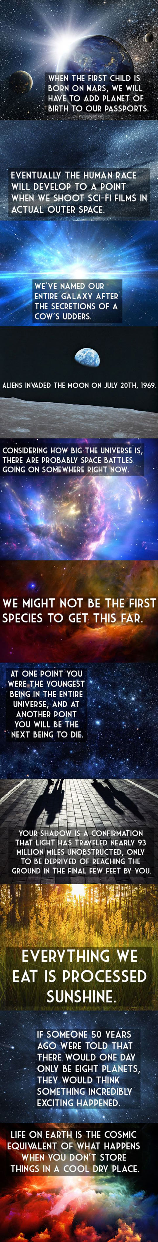 Fun things about the universe