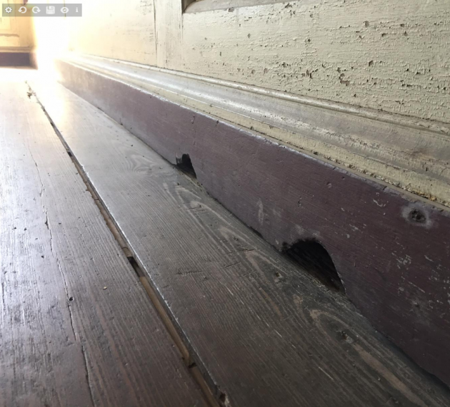 These ‘Tom and Jerry’ type mouse holes gnawed in a house built in 1741