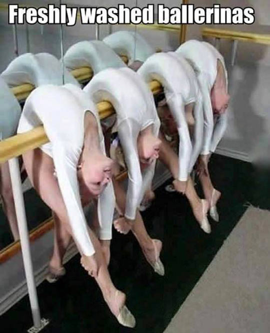 Freshly washed ballerinas