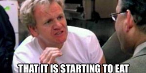 Gordon Ramsay strikes.