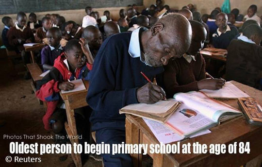 Oldest person to begin primary school