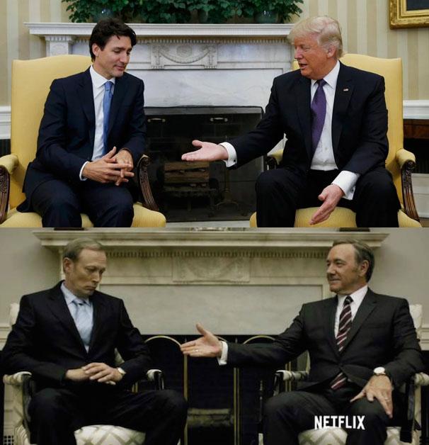 Trump and Underwood - life imitating art.