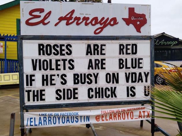 The wisdom of El Arroyo, Austin.