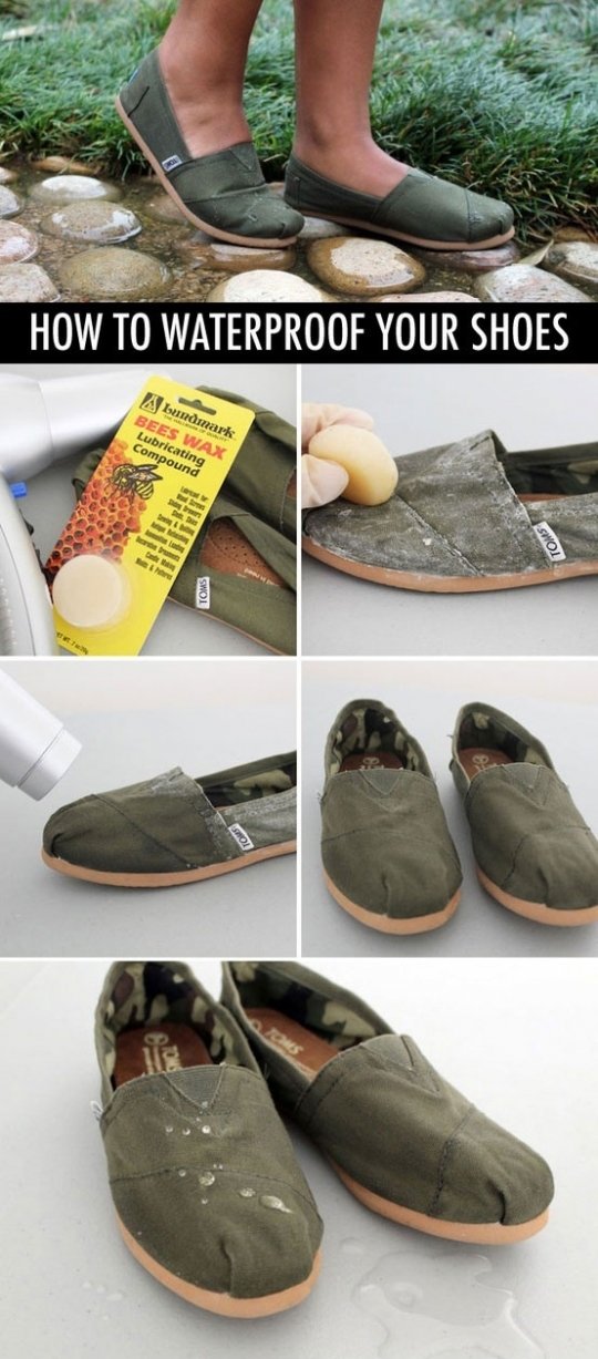 Waterproof your own shoes.