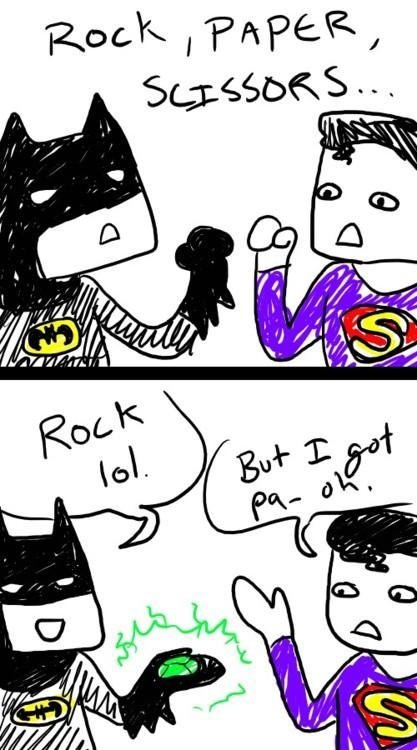 Super rock, paper scissors.