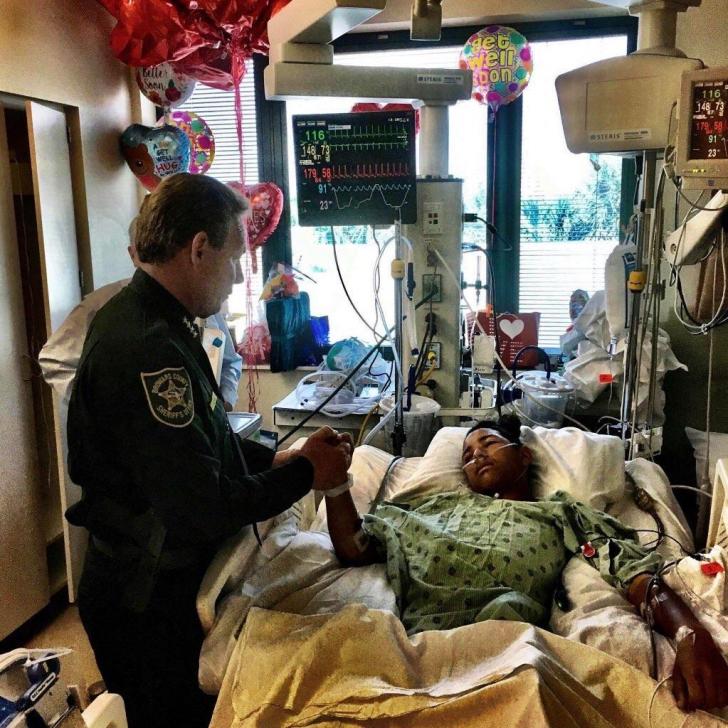 Meet Anthony Borges, 15. He used his body to hold a classroom door shut, protecting 20 other students inside as the gunman fired through the door, hitting him five times.