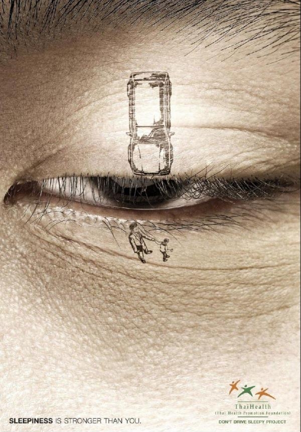 Don't drive sleepy - Thailand ad campaign