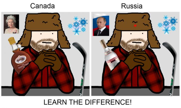 Canada vs. Russia. Learn the difference.