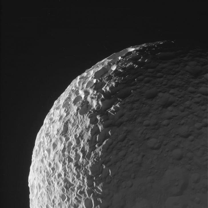 Image of Saturn's moon Mimas taken from the Cassini spacecraft