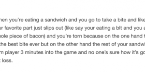 Sandwich struggles