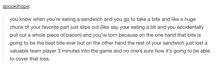 Sandwich struggles