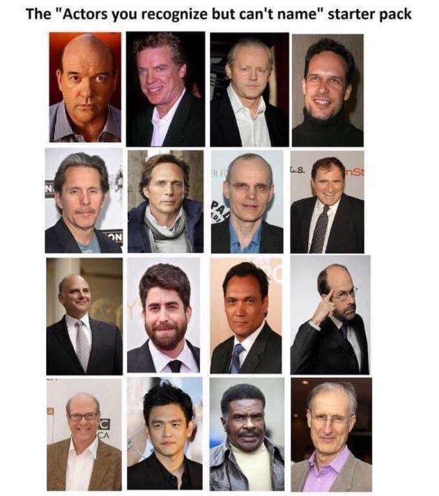 Actors you recognize but can't name.