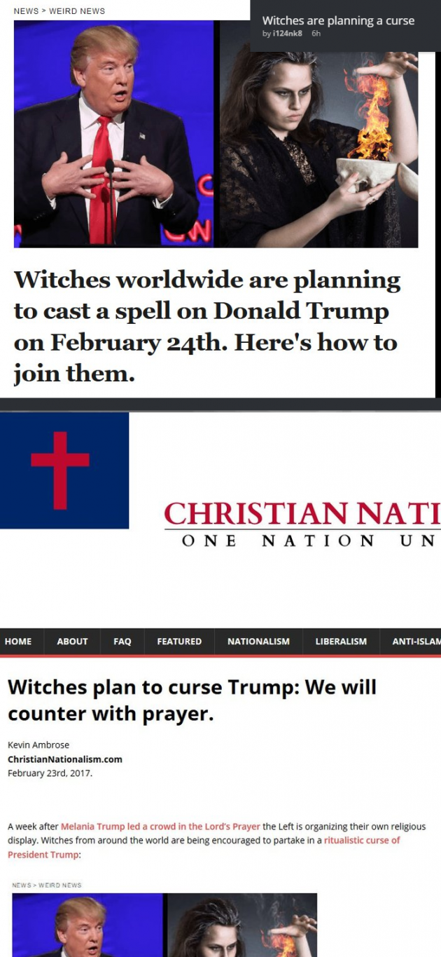 Witches are planning a curse on Trump.  Be afraid, be very afraid