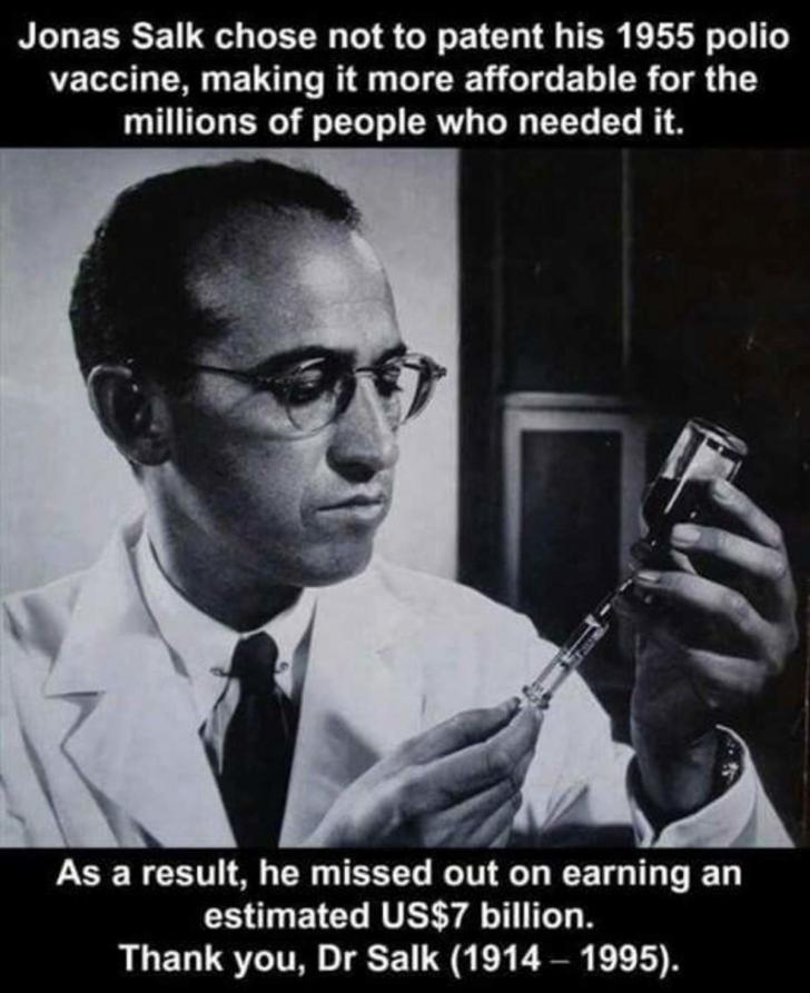 Good guy Jonas Salk