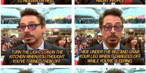 Robert Downey Jr on death.