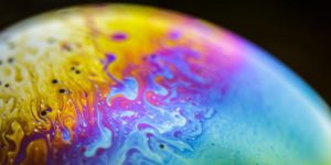 This photo of a soap bubble looks like a saturated gas giant