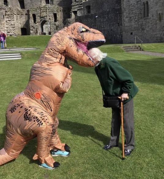 ðŸŽ¼Grandma got munched on by a t-rex, walking home from Hogwarts Labor day...ðŸŽ¼