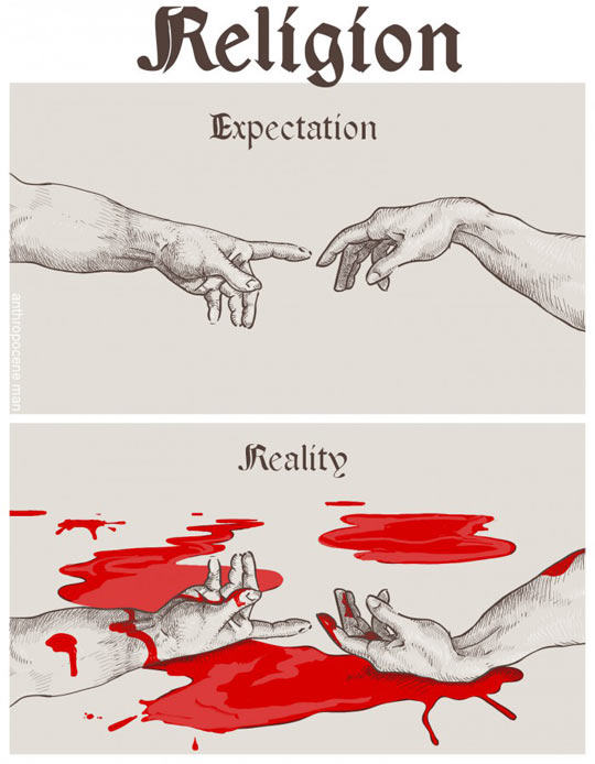 Religion: expectation vs reality.