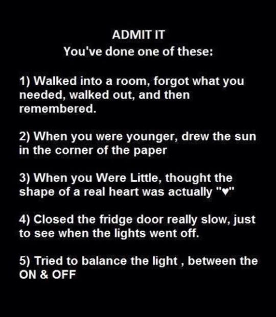 Admit it...