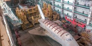 Abandoned space shuttles in Kazakhstan