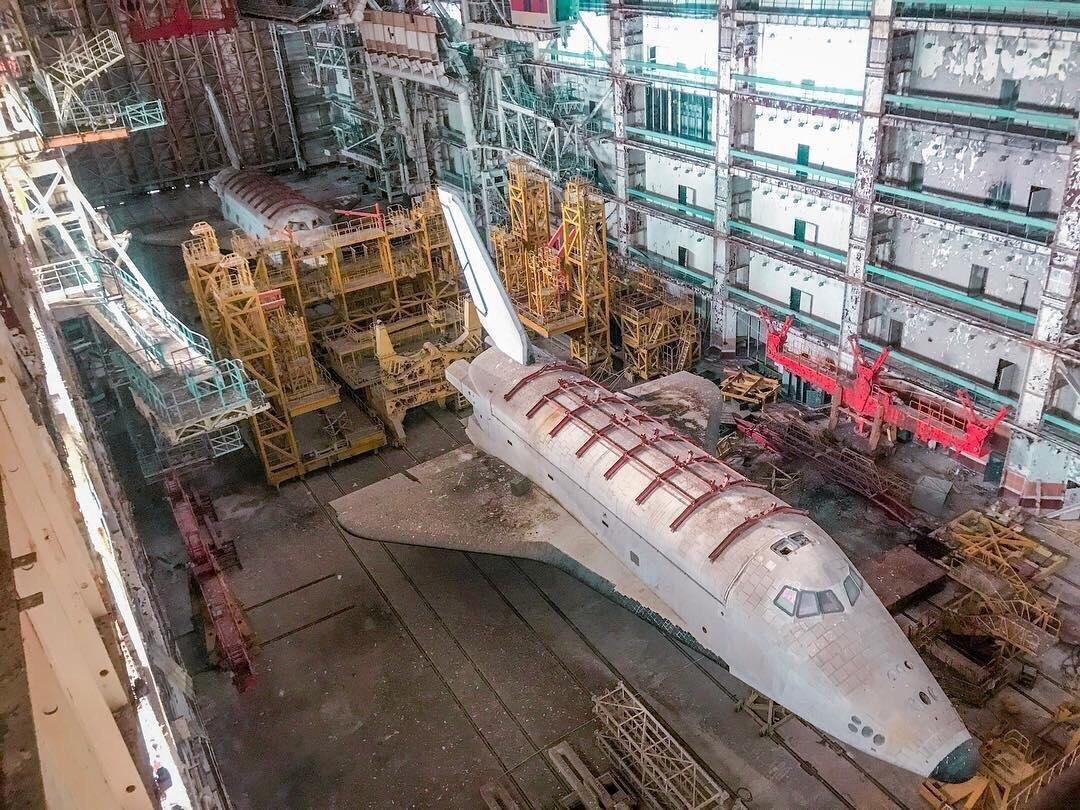 Abandoned space shuttles in Kazakhstan