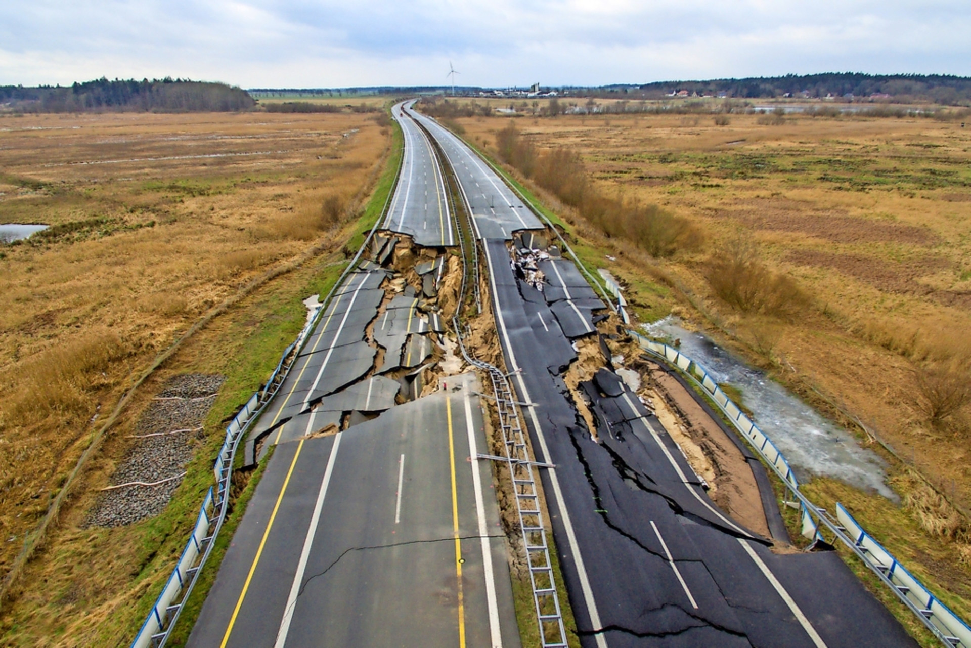 Swamps are bad for roads, turns out.