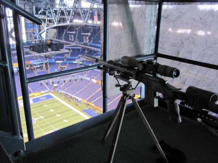 Sniper's nest at the Super Bowl