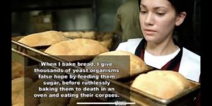 Brutal bread baking.