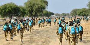 South Sudanese soldiers photographed wearing donated UN backpacks meant for children