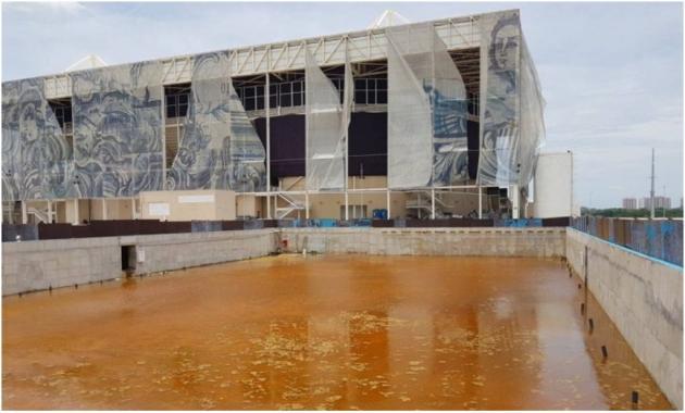 The Rio Olympic Park has been left to rot. This is what the warm up pool looks like 6 months later.