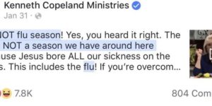 Apparently the flu season is just a corporate conspiracy.