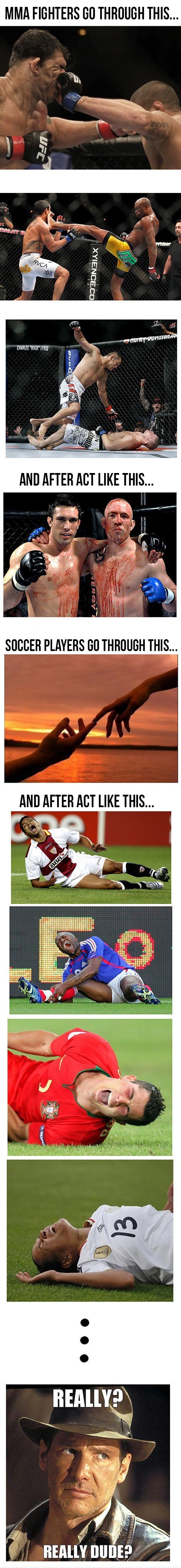 MMA vs. Soccer.