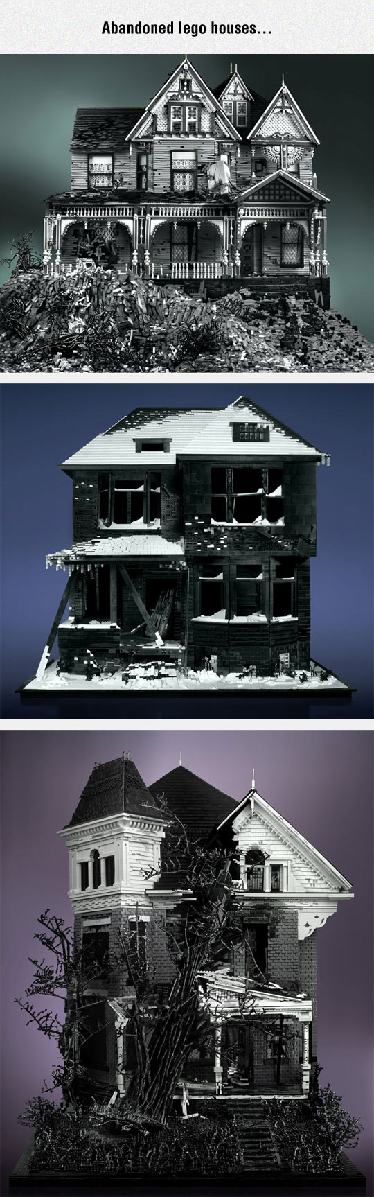 Scary Houses Made Using Lego