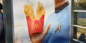 A Star Trek McDonald’s ad in Paris, France.