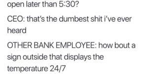 Just bank things